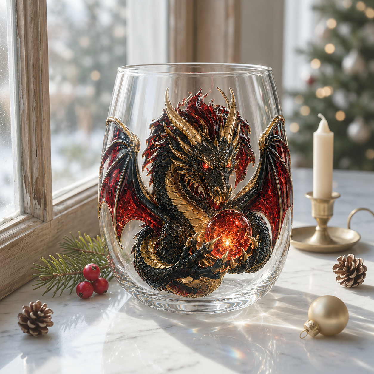 DragonForge – Mythic Embossed Whiskey Glass