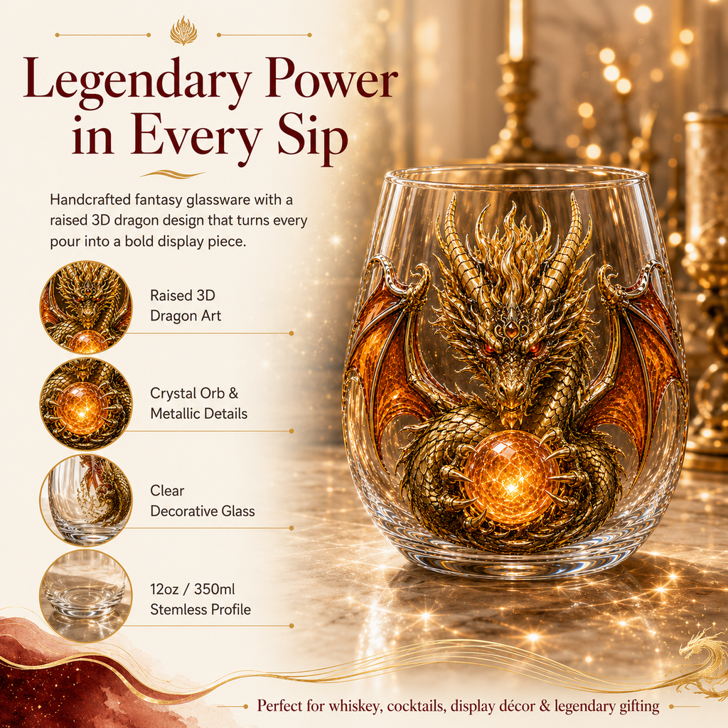 DragonForge – Mythic Embossed Whiskey Glass