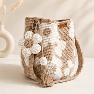 BloomEase – Handwoven Floral Everyday Bucket Bag