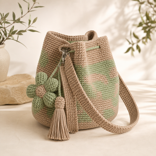 BloomEase – Handwoven Floral Everyday Bucket Bag