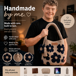 BloomEase – Handwoven Floral Everyday Bucket Bag