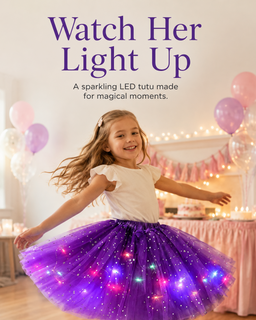 GlowTwirl – Light-Up Star Mesh Princess Tutu