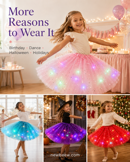 GlowTwirl – Light-Up Star Mesh Princess Tutu
