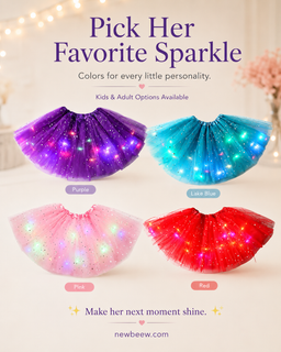 GlowTwirl – Light-Up Star Mesh Princess Tutu