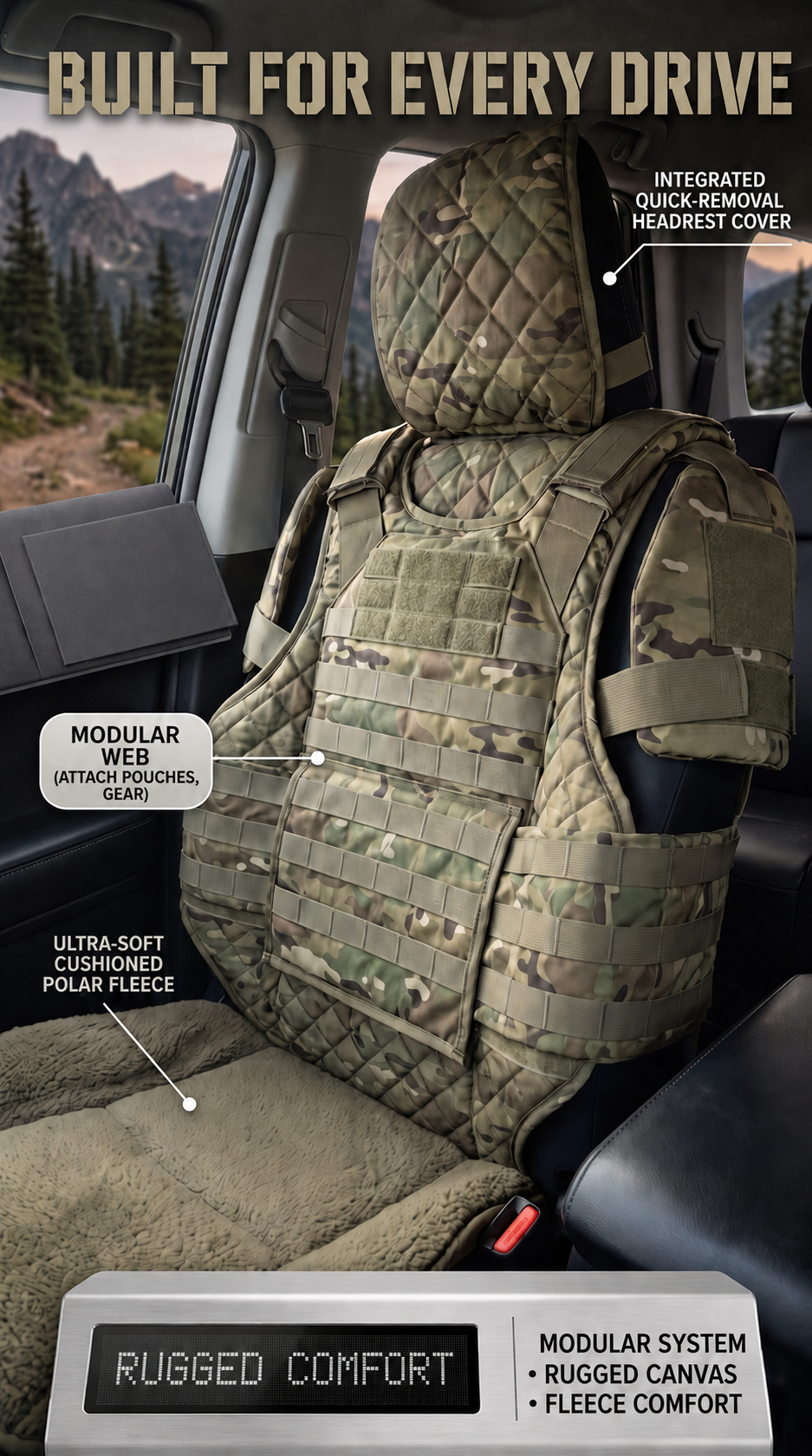 RoadVanta – Rugged Tactical Truck Seat Cover