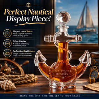 AnchorCrest – Premium Nautical Glass Decanter