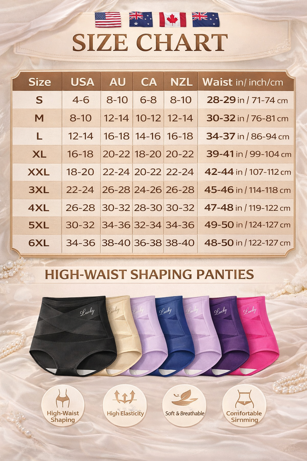 CurveLuxe – High-Waist Tummy Control Panties