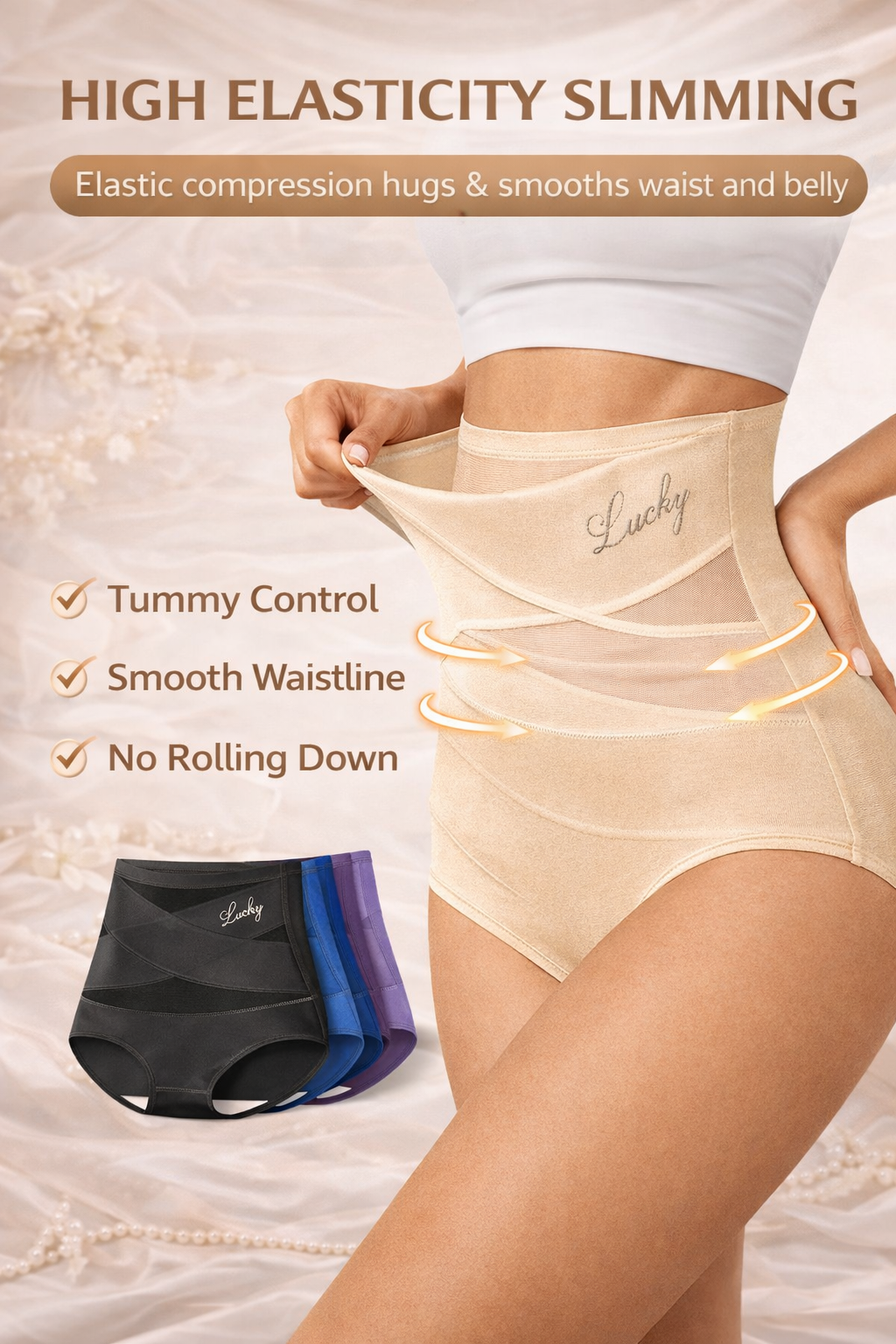 CurveLuxe – High-Waist Tummy Control Panties