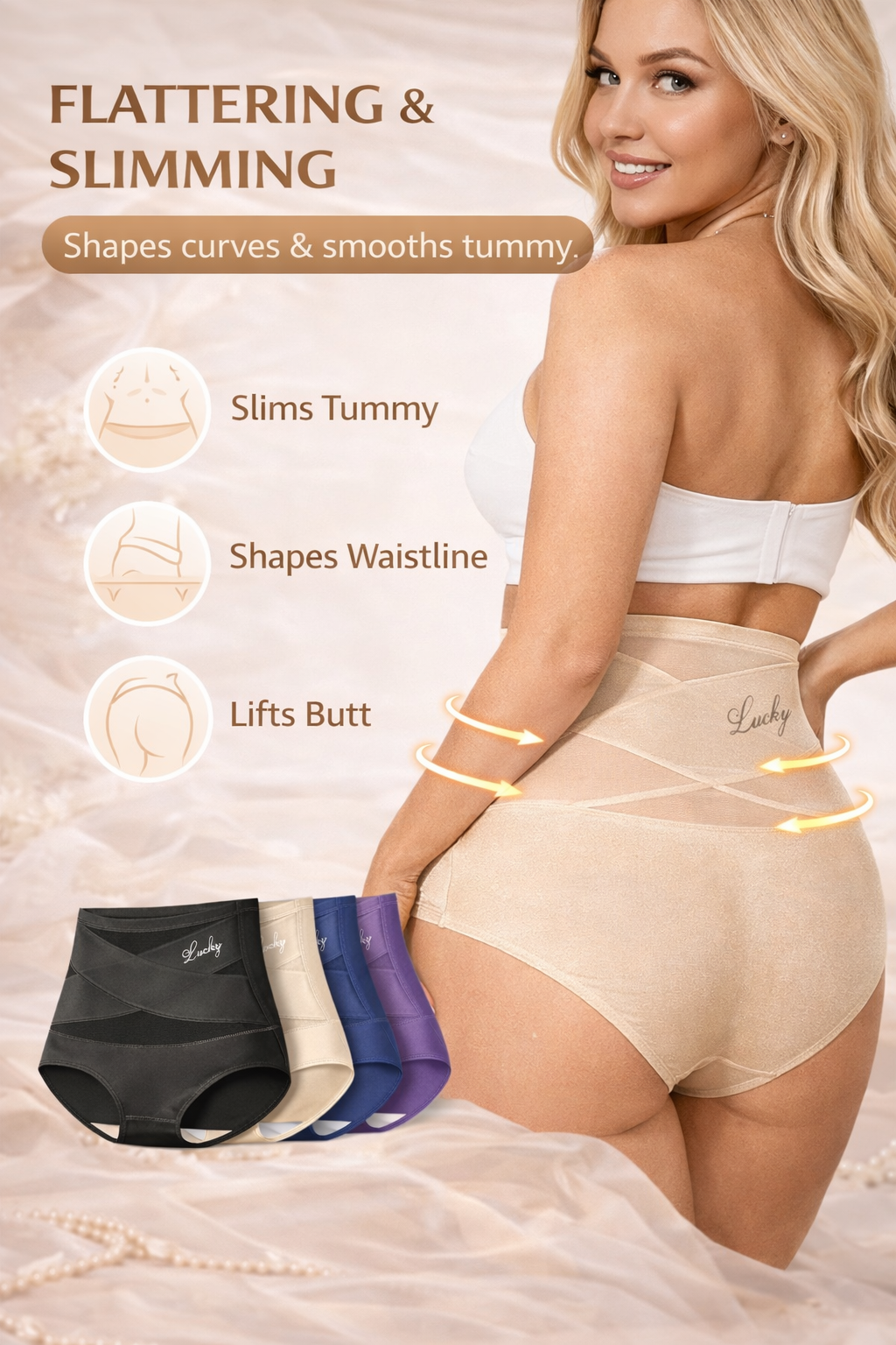 CurveLuxe – High-Waist Tummy Control Panties