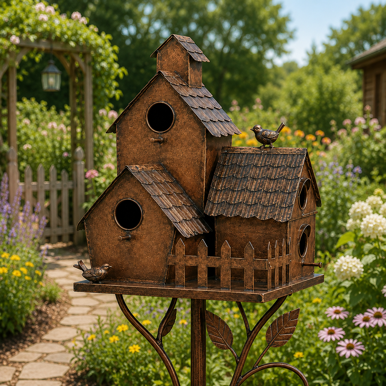 RusticPerch – Handcrafted Garden Birdhouse Décor