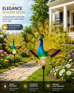 GlowTail – Solar Peacock Light Sculpture