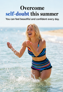 BeachFit – Striped Slimming Bikini Set