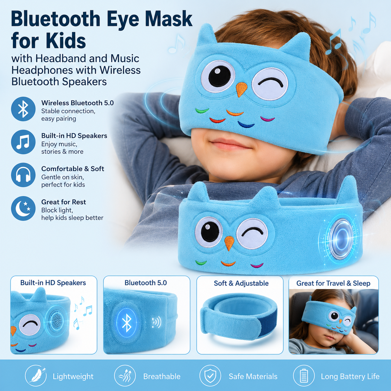DreamTunes – Kids Bluetooth Music Sleep Headband