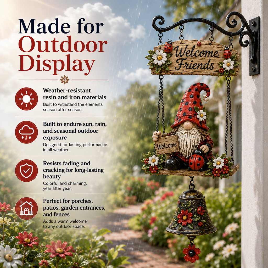 BellGnome – Hanging Garden Gnome Bell Ornament