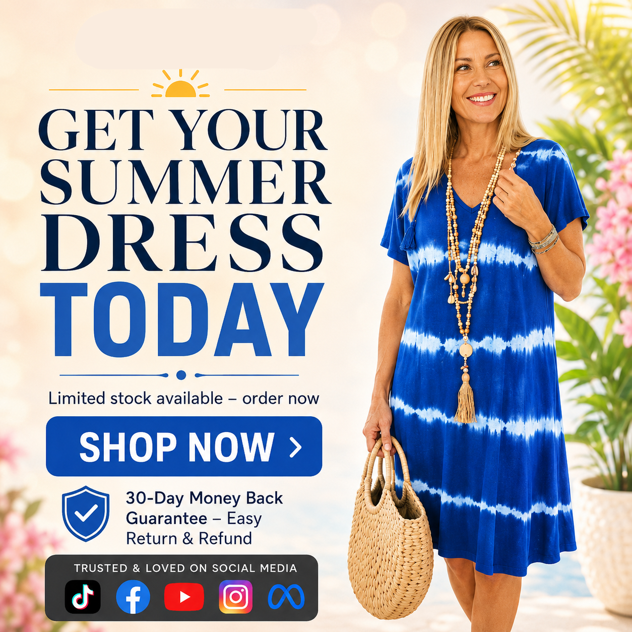 Freya - Women's Relaxed Bohemian Summer Dress