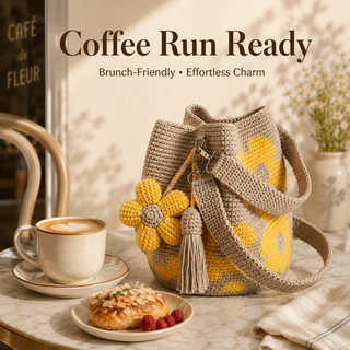 BloomStitch - Handmade Crochet Flower Tote Bag
