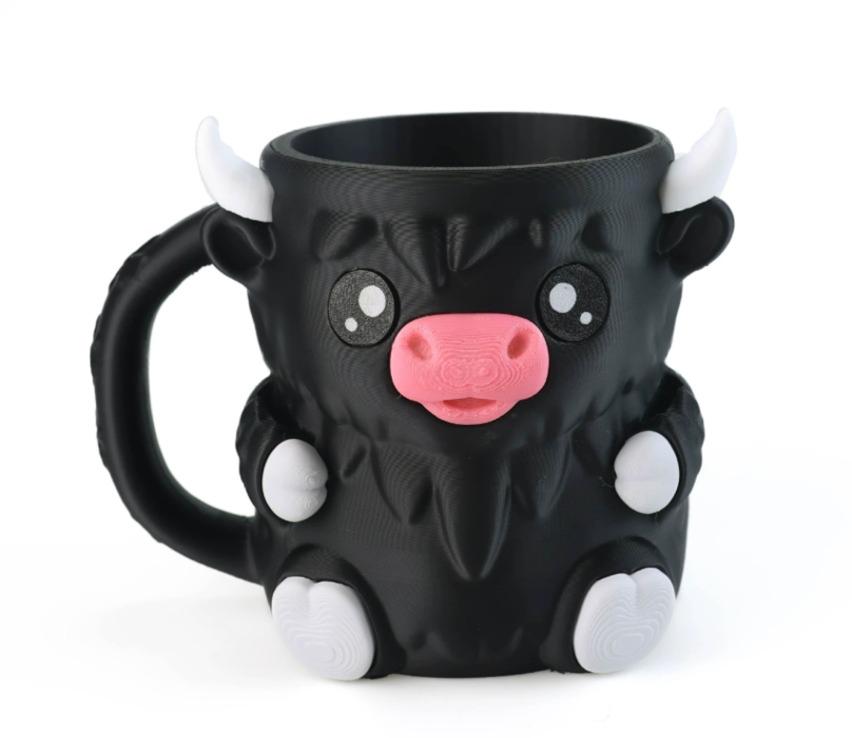 CozyScoop – Highland Cow Dessert Mug Cup