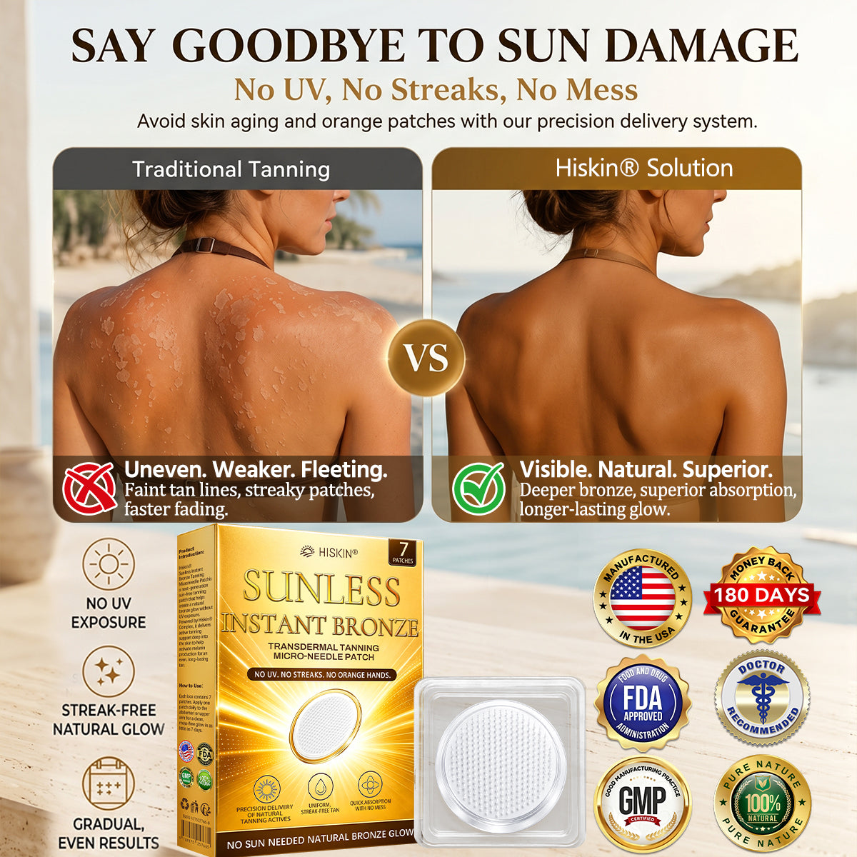 GlowNeedle – Sunless Instant Tanning Microneedle Patch