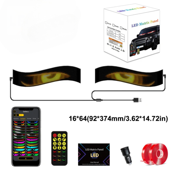FlexiPixel – Custom LED Screen (App Control + Remote)
