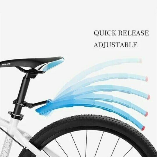 Super Pressure Resistant Bicycle Retractable Mudguard with Taillights(A pair)