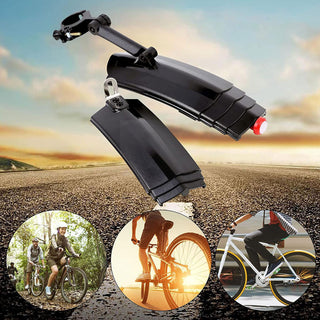Super Pressure Resistant Bicycle Retractable Mudguard with Taillights(A pair)