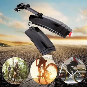 Super Pressure Resistant Bicycle Retractable Mudguard with Taillights(A pair)
