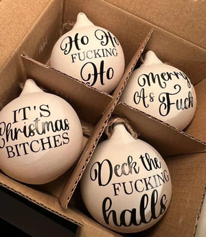 FestiveFizz - Funny Humorous Holiday Baubles