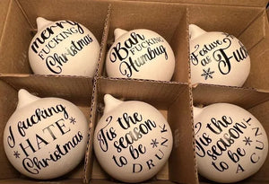 FestiveFizz - Funny Humorous Holiday Baubles
