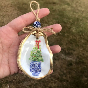 PearlTide - Oyster Shell Christmas Ornament