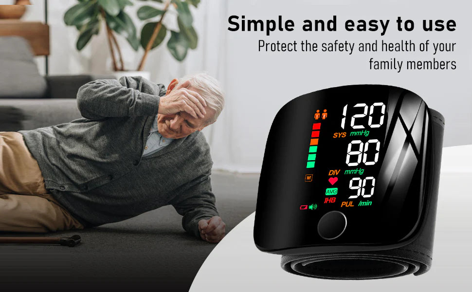 PulseGuard – Automatic Wrist BP Monitor with Voice & Display