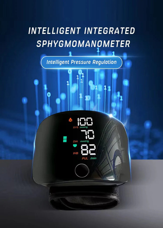 PulseGuard – Automatic Wrist BP Monitor with Voice & Display