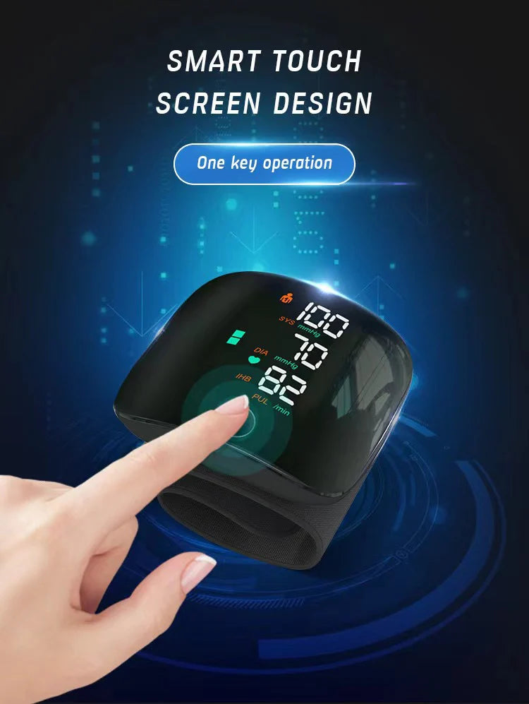 PulseGuard – Automatic Wrist BP Monitor with Voice & Display