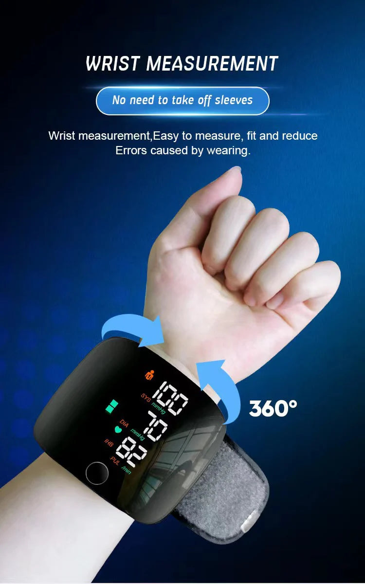 PulseGuard – Automatic Wrist BP Monitor with Voice & Display