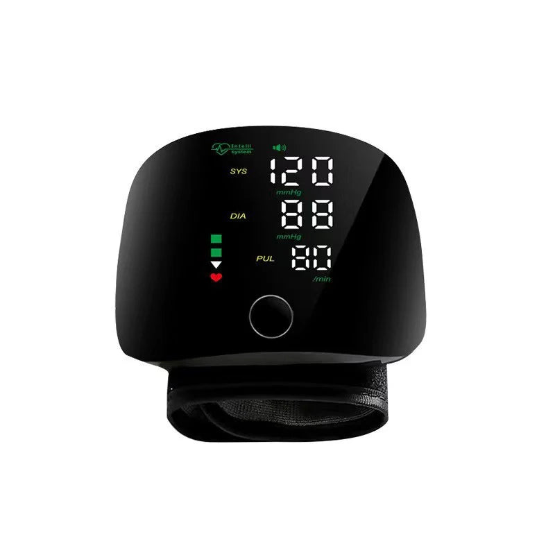 PulseGuard – Automatic Wrist BP Monitor with Voice & Display