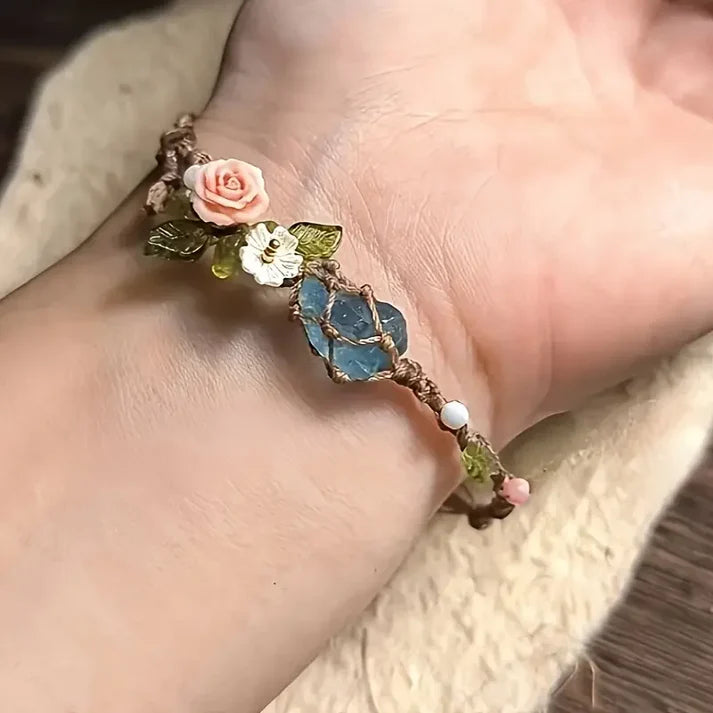 EarthPetal – Boho Floral Bracelet, Handmade with Love