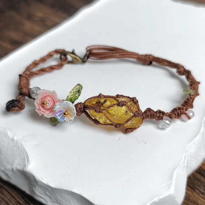 EarthPetal – Boho Floral Bracelet, Handmade with Love