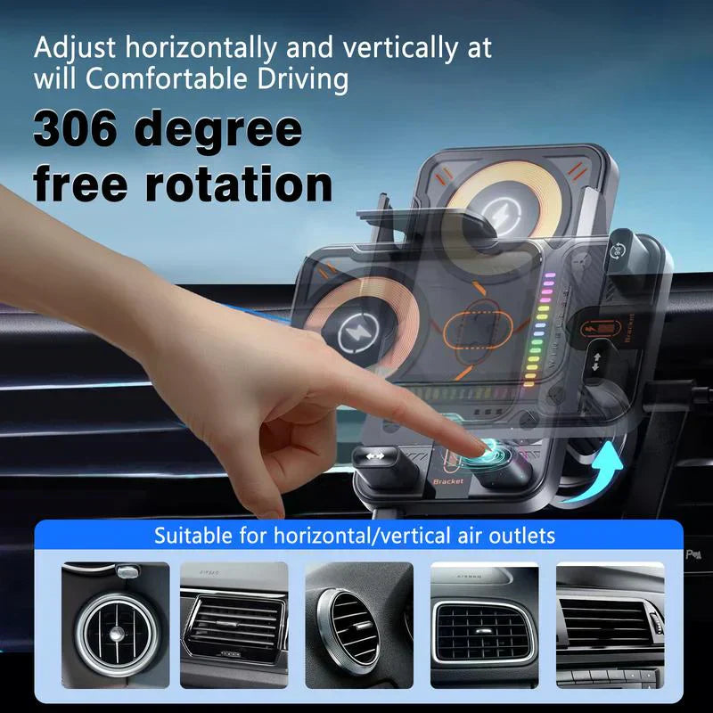 SnapCharge | 2-in-1 Rotating Car Phone Holder