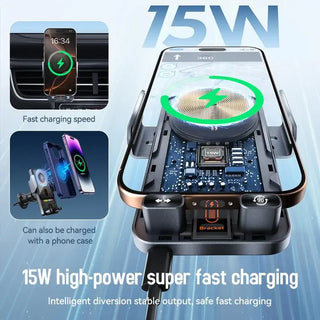 QuickGrip – Pro Wireless Fast Charging Car Holder