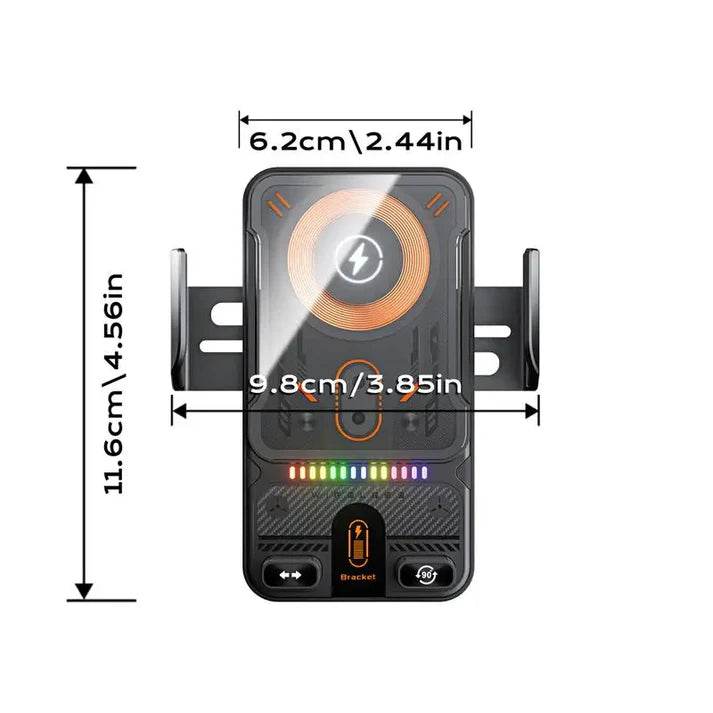 QuickGrip – Pro Wireless Fast Charging Car Holder