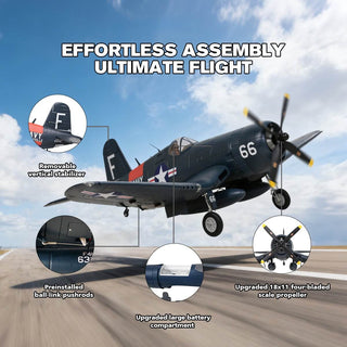 ✨Summer Refreshing Sale ⚡Large-Scale F4U Corsair RC Airplane with Brushless Power