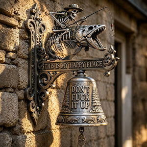 RusticTide – Metal Skeleton Fisherman Wall Bell