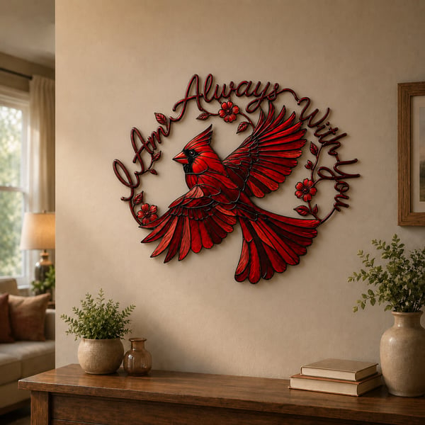 EternalCardinal – Memorial Metal Wall Art Keepsake