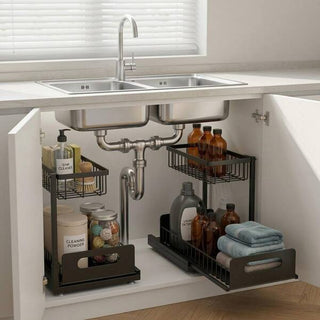 SinkStack – 2-Tier Pull-Out Under Sink Organizer