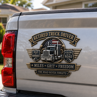 RoadLegacy – Retired Truck Driver Metal Emblem