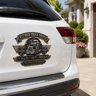 RoadLegacy – Retired Truck Driver Metal Emblem