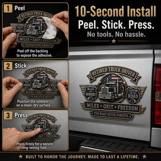RoadLegacy – Retired Truck Driver Metal Emblem