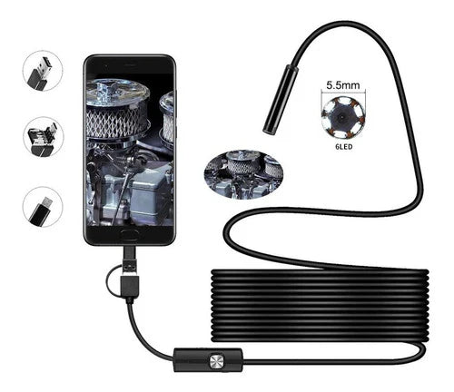 ScopeFlex - Mini Endoscope Camera with Hard Cable