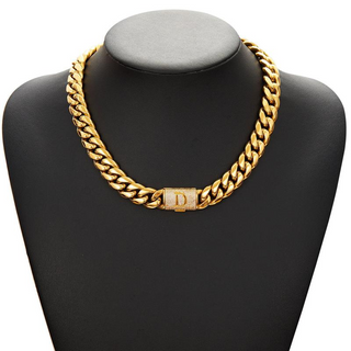 RoyalLink – Letter Pendant Cuban Chain