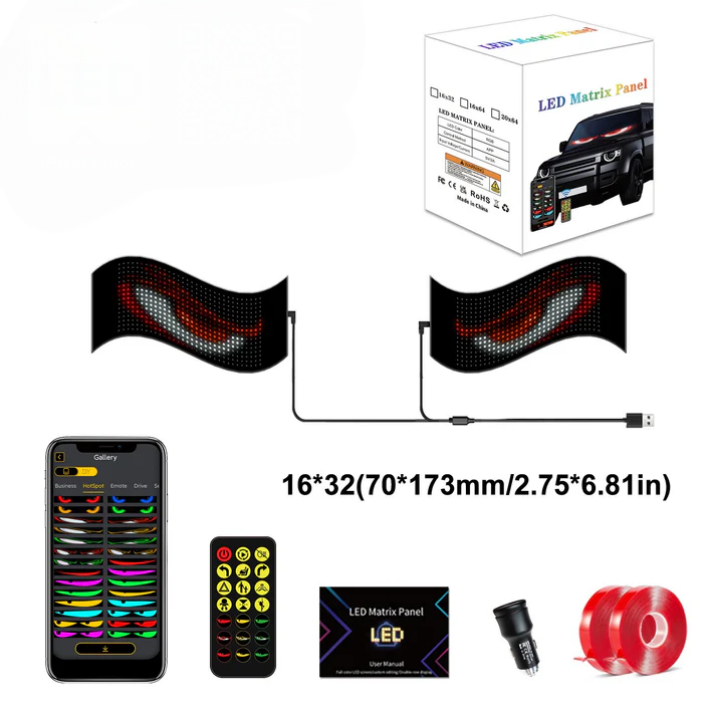 FlexiPixel – Custom LED Screen (App Control + Remote)