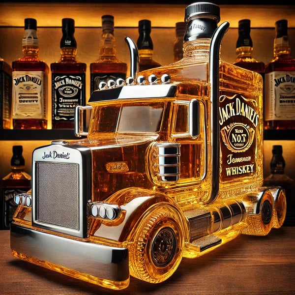 Semi Truck Whiskey Bottle
